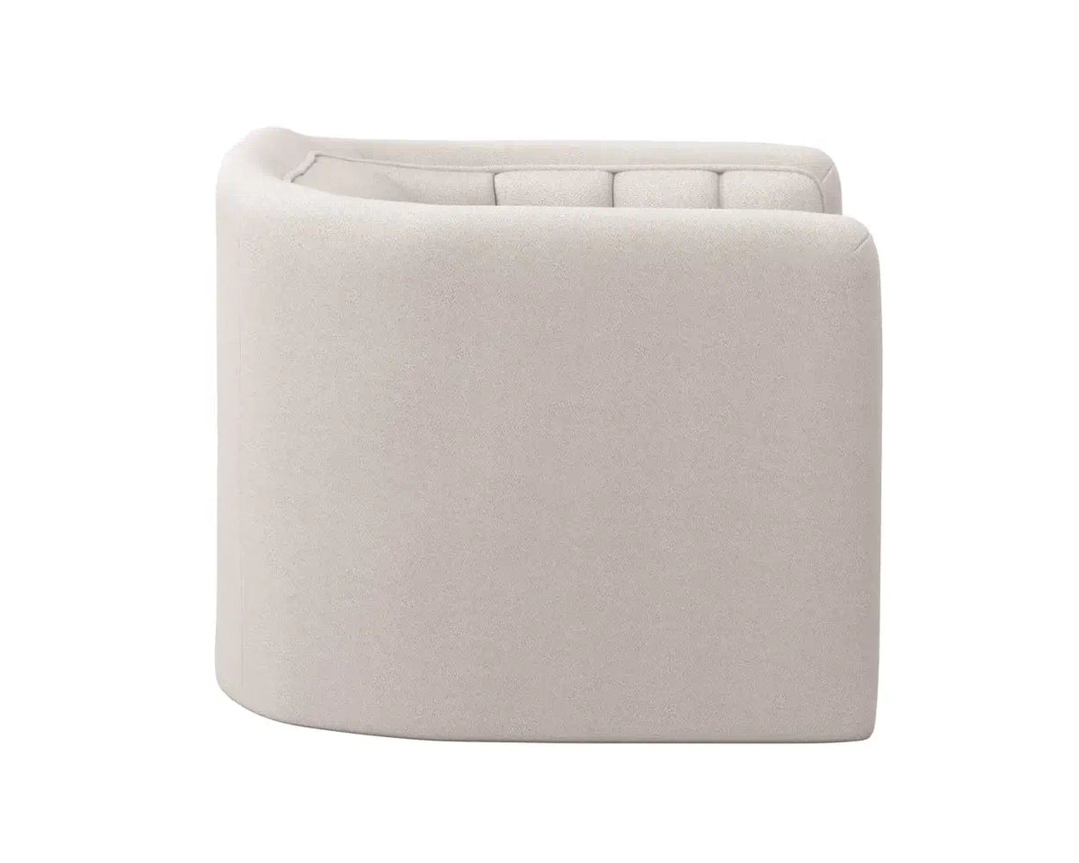 Sunpan Birrit Swivel Armchair Alaska Greige 110705