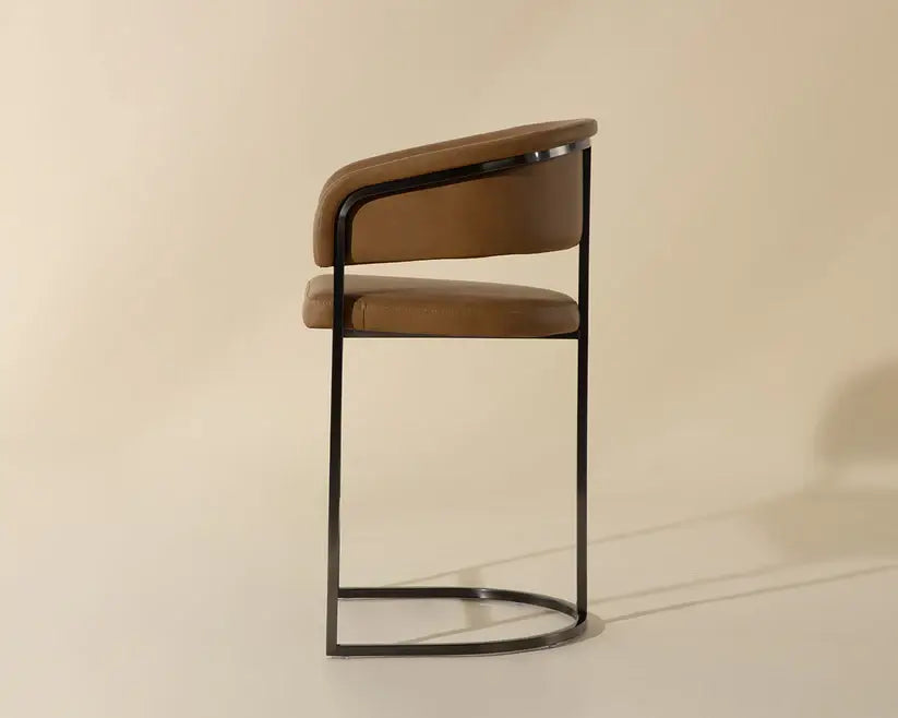 SUNPAN MARRIS COUNTER STOOL COGNAC GUNMETAL 110907