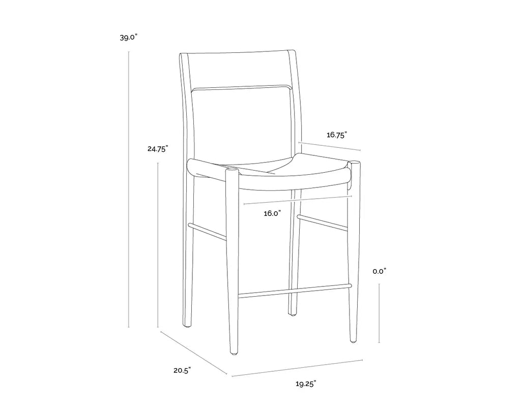 SUNPAN BONDI COUNTER STOOL - LIGHT OAK 110982