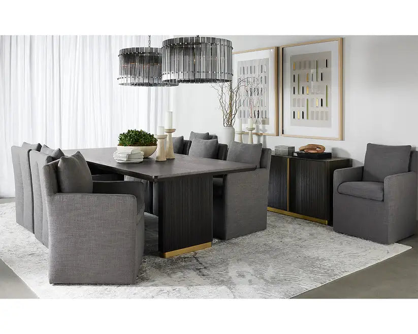 SUNPAN Kalla Dining Table 96"Rectangular Charcoal 110990