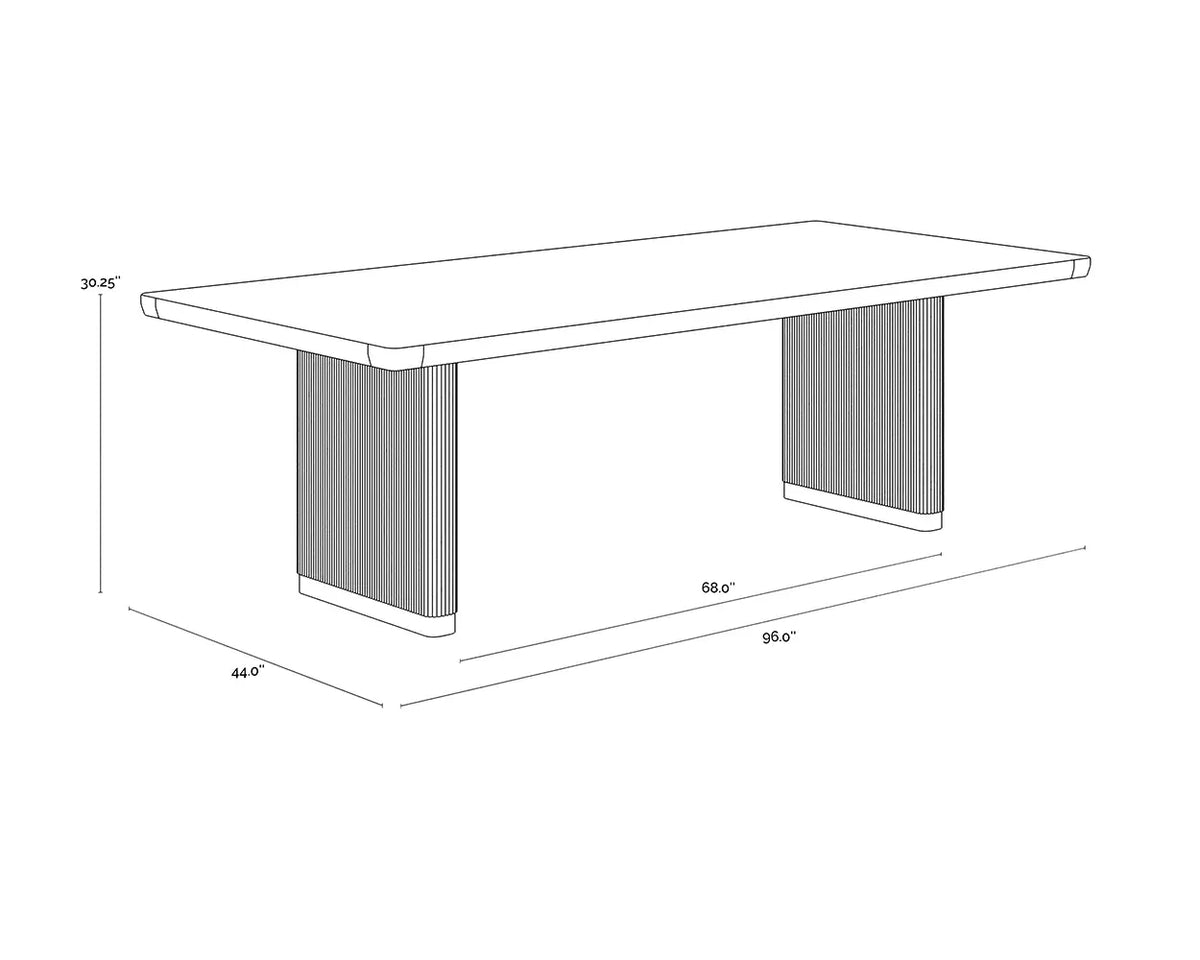 SUNPAN Kalla Dining Table 96" Rectangular Natural 110992