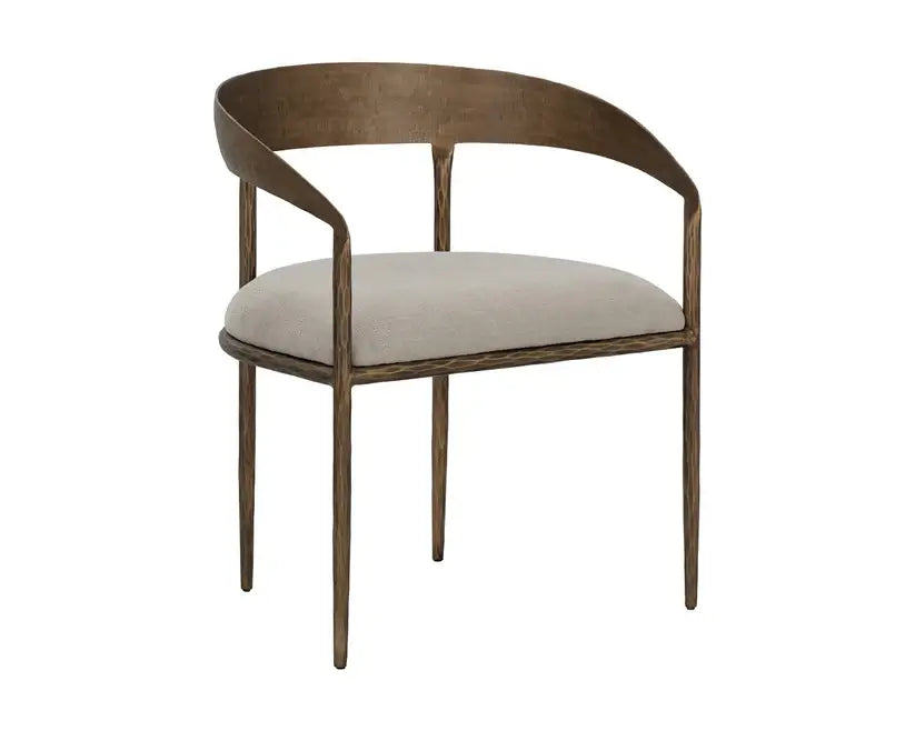 SUNPAN ZANATTA DINING ARMCHAIR TAUPE GREY 110998