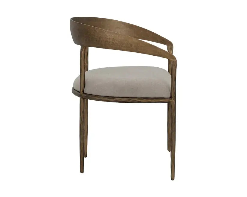 SUNPAN ZANATTA DINING ARMCHAIR TAUPE GREY 110998