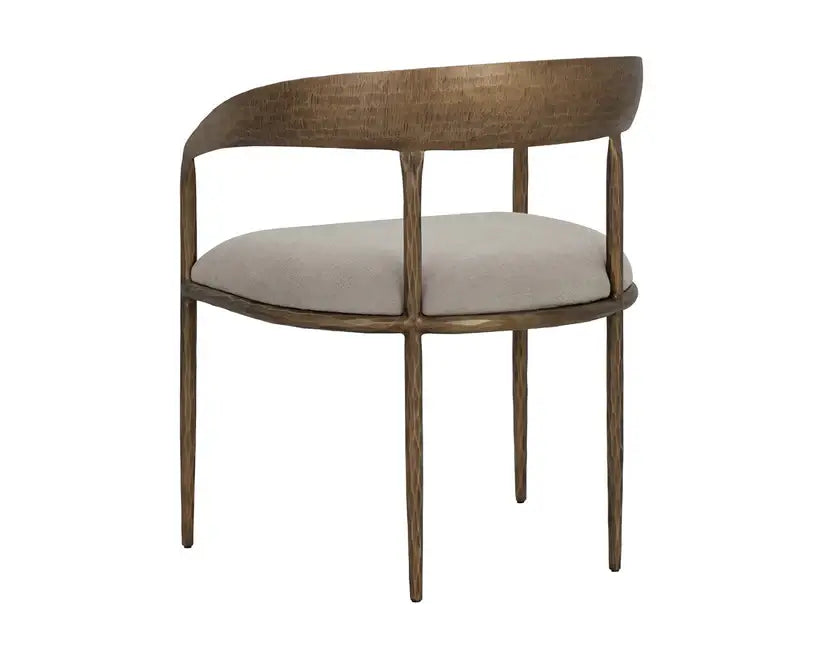 SUNPAN ZANATTA DINING ARMCHAIR TAUPE GREY 110998