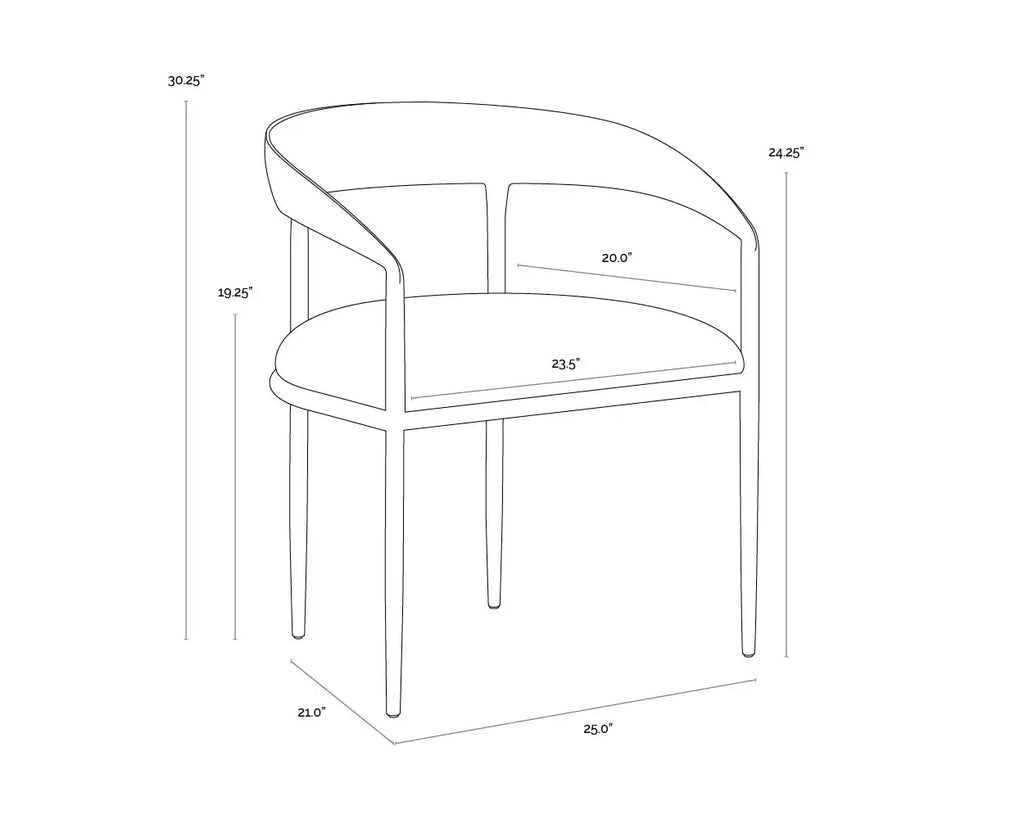 SUNPAN ZANATTA DINING ARMCHAIR TAN 111797