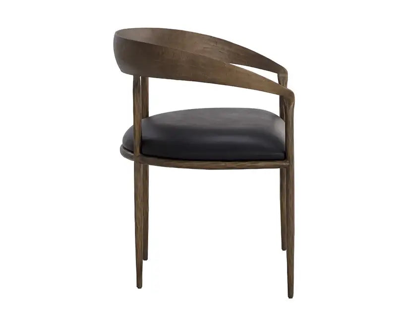 SUNPAN ZANATTA DINING ARMCHAIR CHARCOAL BLACK 110999