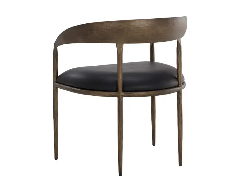 SUNPAN ZANATTA DINING ARMCHAIR CHARCOAL BLACK 110999