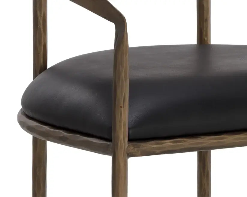 SUNPAN ZANATTA DINING ARMCHAIR CHARCOAL BLACK 110999