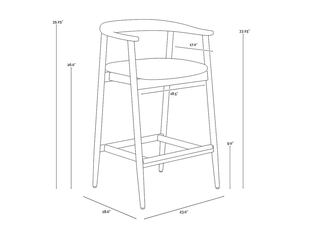 SUNPAN JEREMY COUNTER STOOL-BLACK 111007