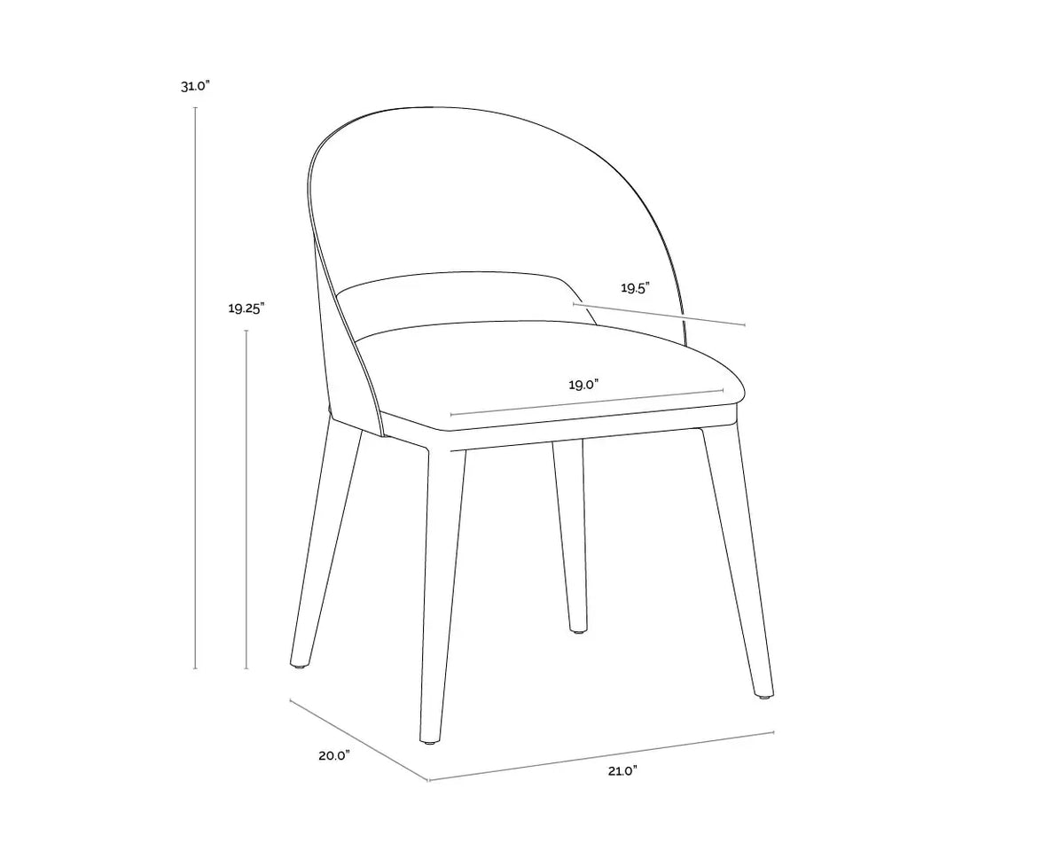 Sunpan Dezirae Dining Chair - Antique Brass 111041