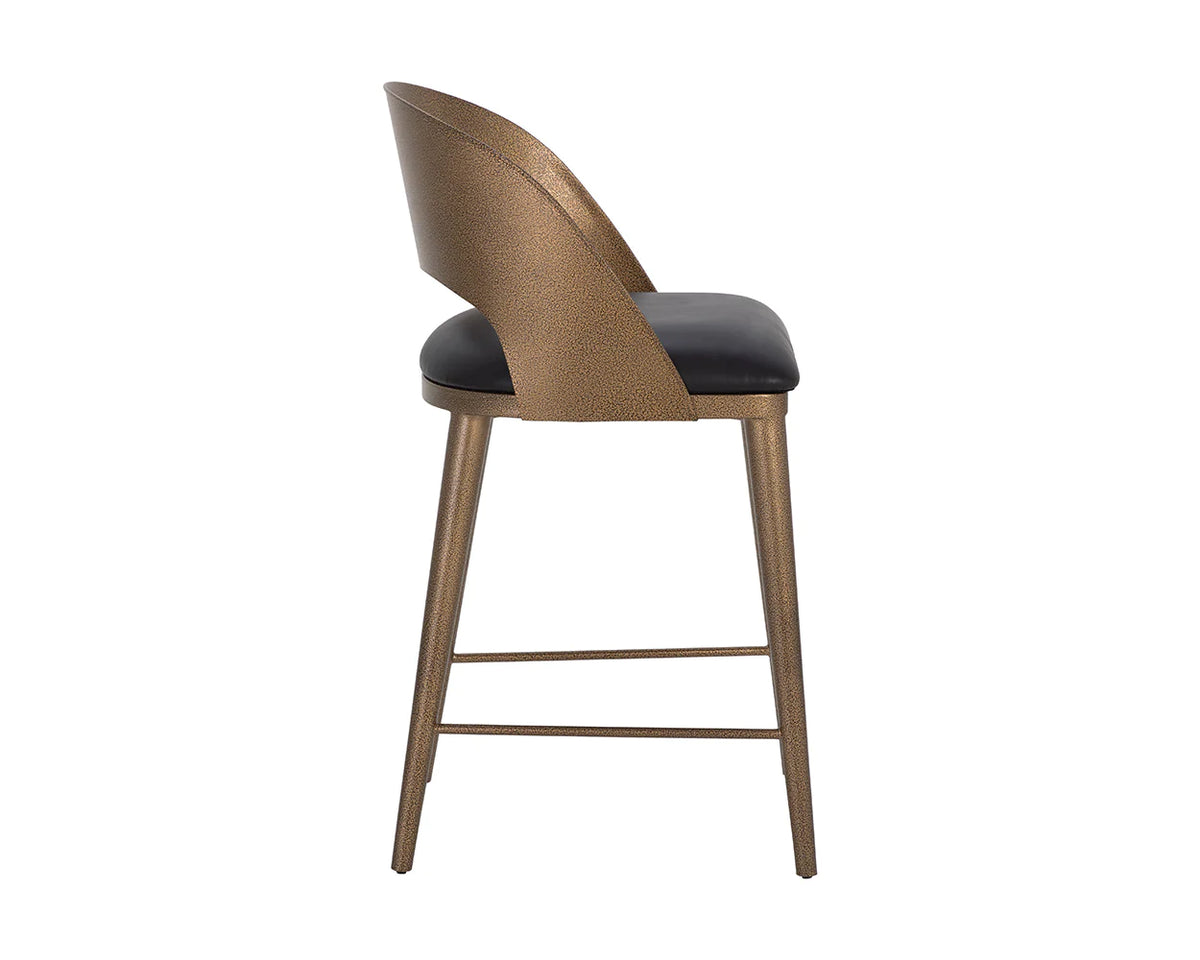 Sunpan Dezirae Counter Stool - Antique Brass 111047