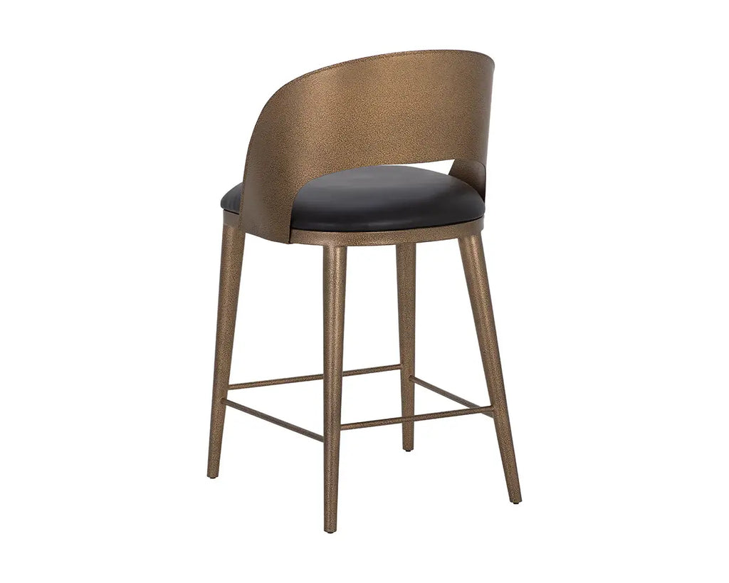 Sunpan Dezirae Counter Stool - Antique Brass 111047