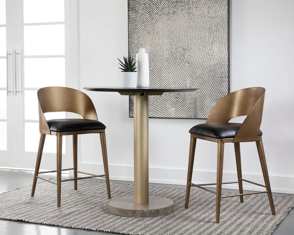 Sunpan Dezirae Counter Stool - Antique Brass 111047