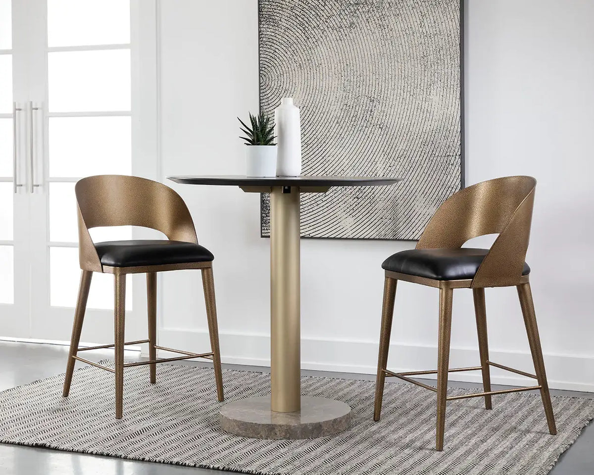 Sunpan Dezirae Counter Stool - Antique Brass 111047