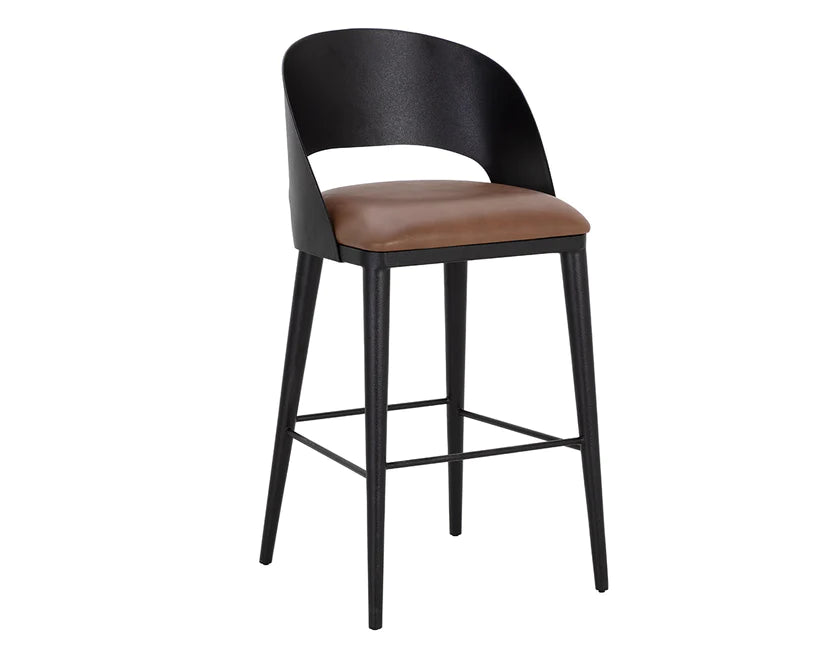 Sunpan Dezirae Barstool - Black Cognac 111051