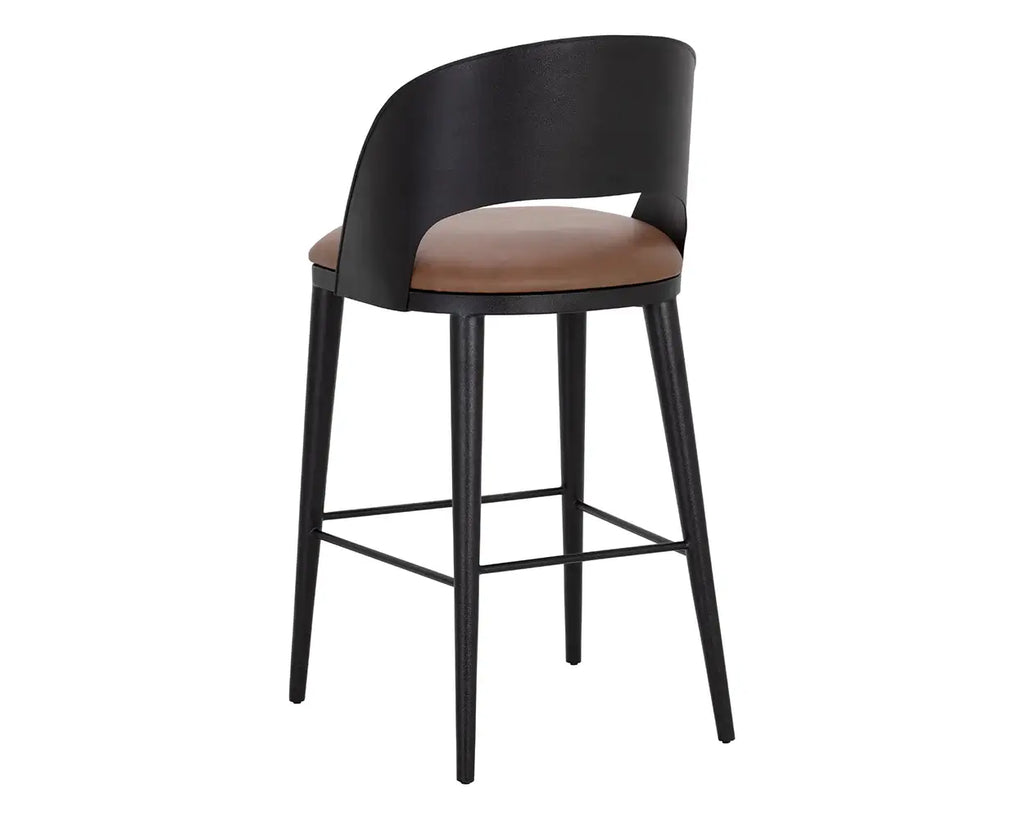 Sunpan Dezirae Barstool - Black Cognac 111051