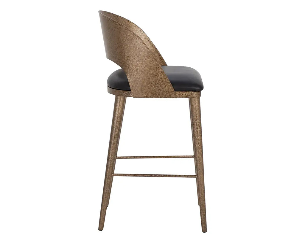 Sunpan Dezirae Barstool - Antique Brass 111052