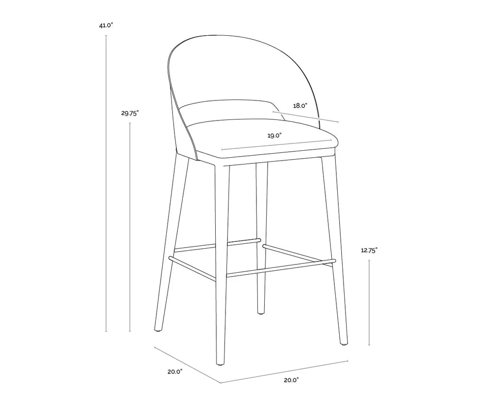 Sunpan Dezirae Barstool - Antique Brass 111052