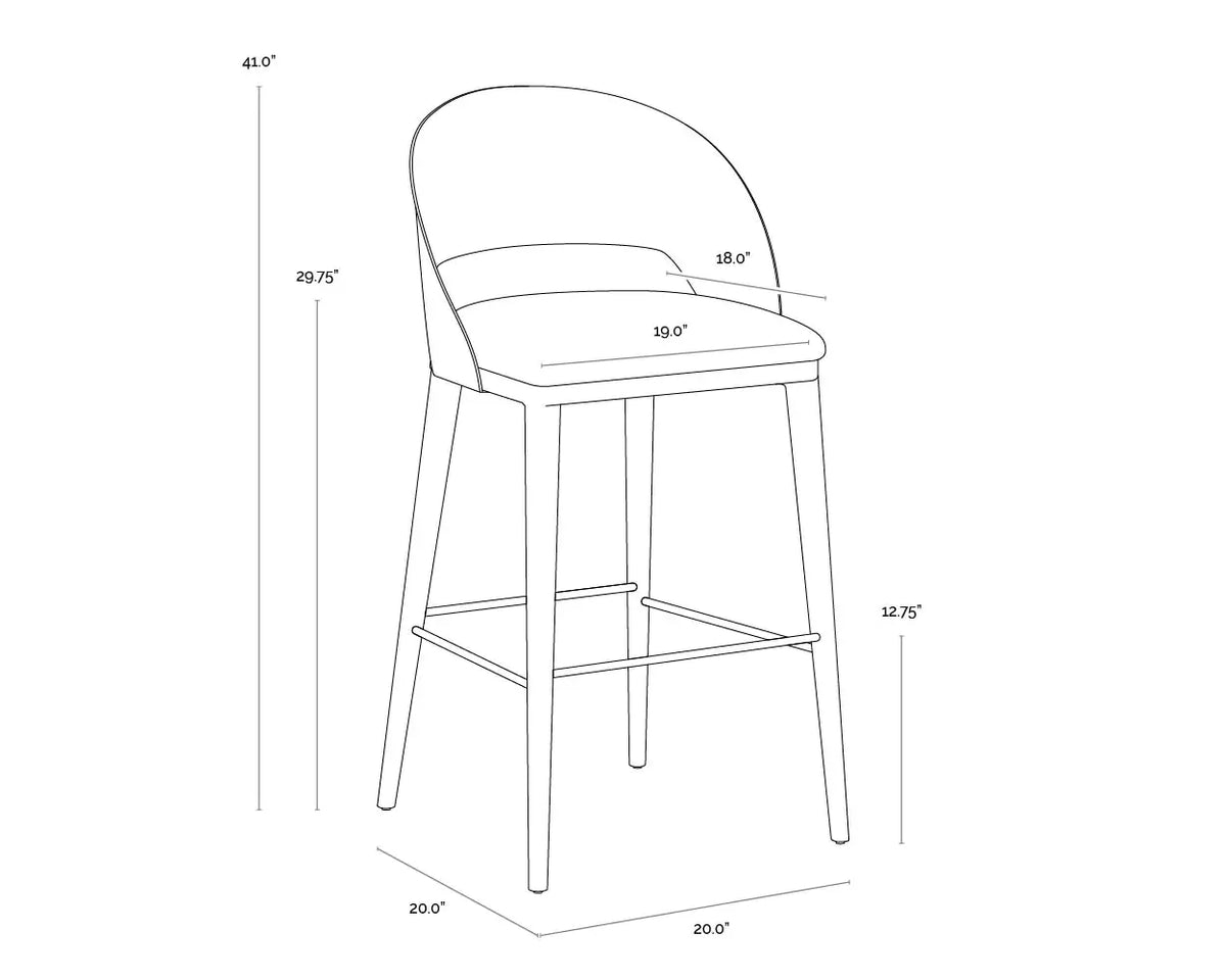 Sunpan Dezirae Barstool - Antique Brass 111052