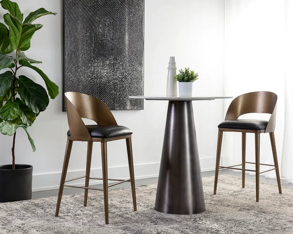 Sunpan Dezirae Barstool - Antique Brass 111052