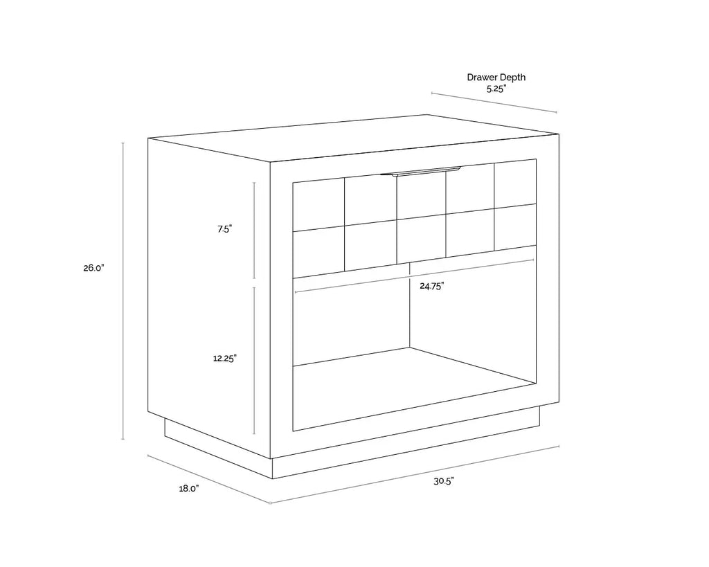 SUNPAN Akava Nightstand 111062
