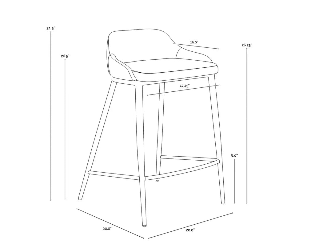 SUNPAN ASTRA COUNTER STOOL - IVANHOE PINE 112486