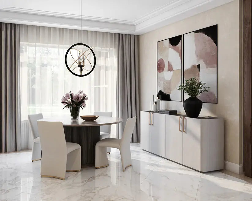 SUNPAN ILUKA DINING CHAIR IVORY SET OF TWO 110454