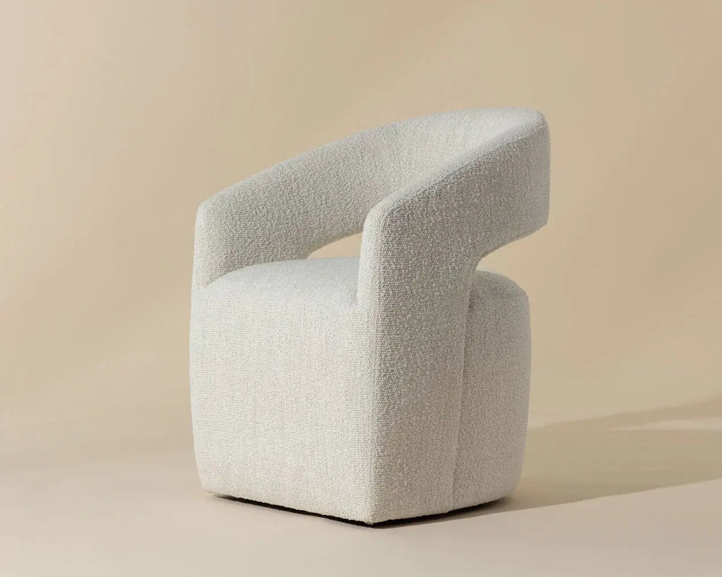SUNPAN LLORET WHEELED DINING ARMCHAIR PEARL 111121