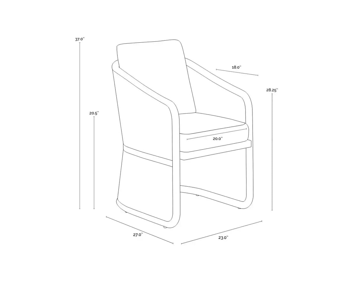 SUNPAN Allariz Dining Armchair Warm Grey 111154