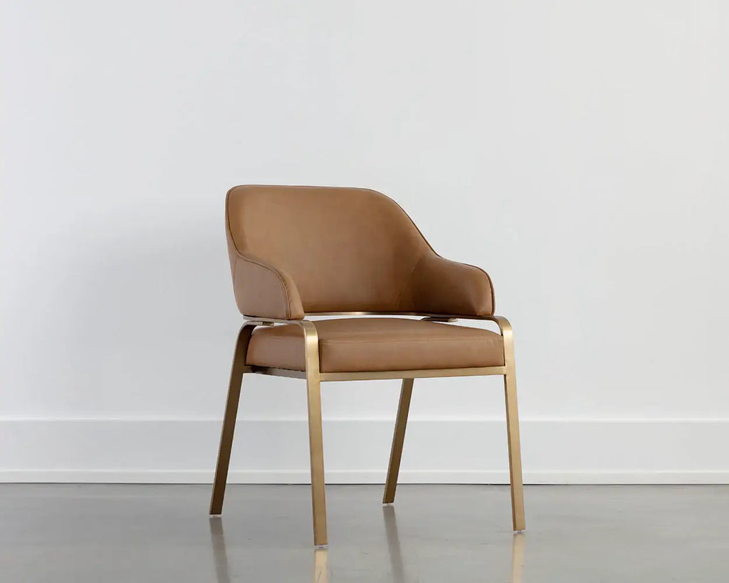 SUNPAN MALACHI DINING ARMCHAIR COGNAC 111202