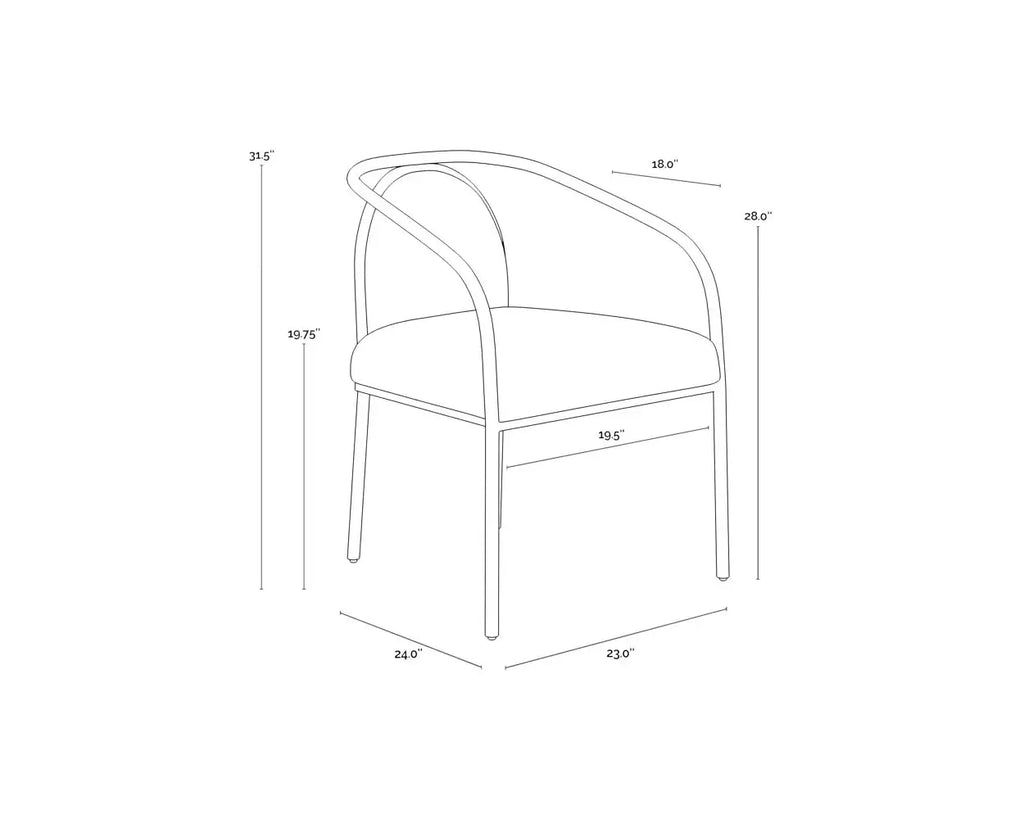 SUNPAN CICERO DINING ARMCHAIR COGNAC 111237