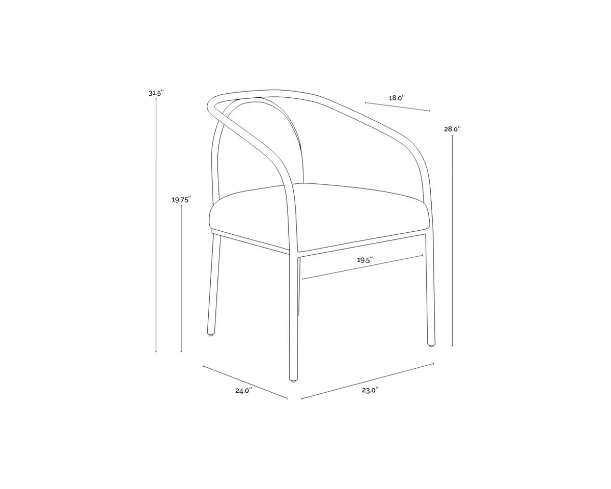 SUNPAN CICERO DINING ARMCHAIR BLACK 111238