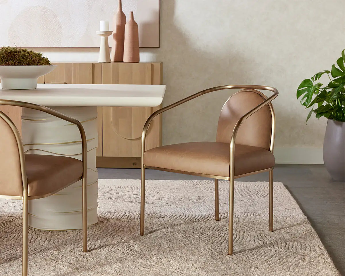 SUNPAN CICERO DINING ARMCHAIR COGNAC 111237