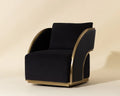 SUNPAN  BAZ SWIVEL LOUNGE CHAIR NAPA BLACK 111242