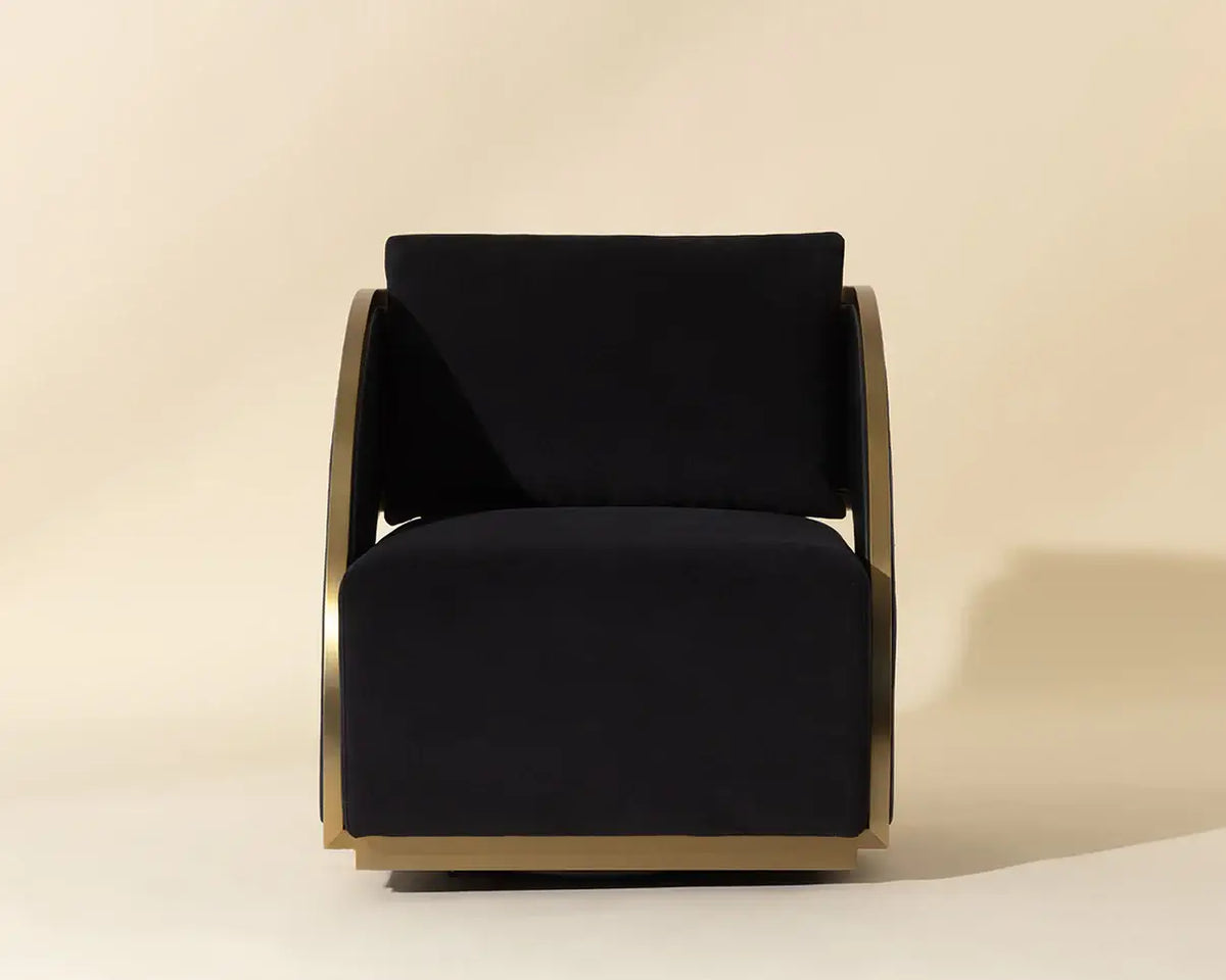 SUNPAN  BAZ SWIVEL LOUNGE CHAIR NAPA BLACK 111242