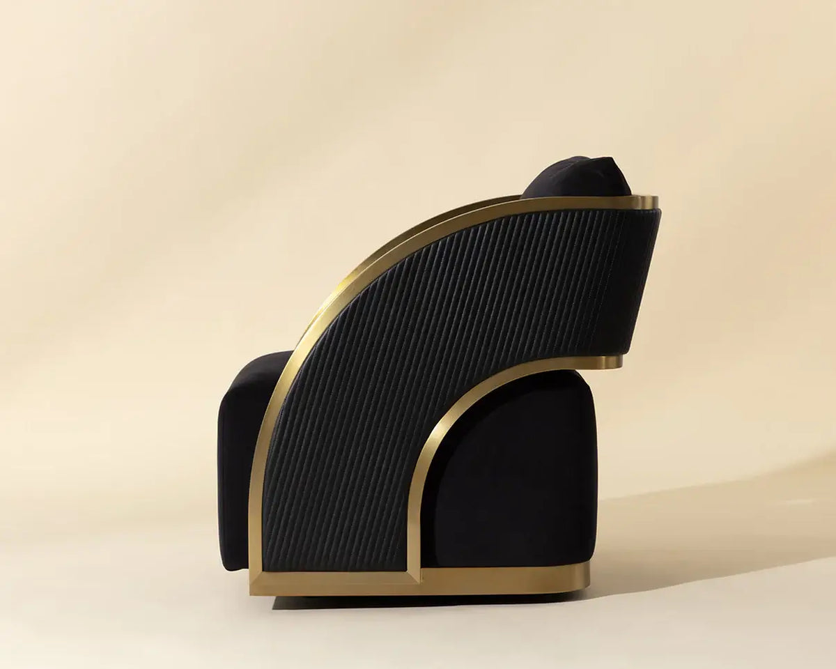 SUNPAN  BAZ SWIVEL LOUNGE CHAIR NAPA BLACK 111242