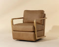 SUNPAN  CASTELL SWIVEL LOUNGE CHAIR - LUDLOW SESAME LEATHER 111249