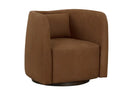 Sunpan Emilie Swivel Lounge Chair Nubuck Caramel 111067