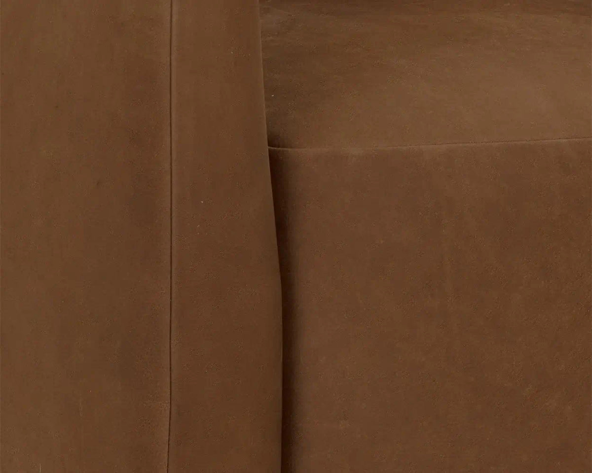 Sunpan Emilie Swivel Lounge Chair Nubuck Caramel 111067