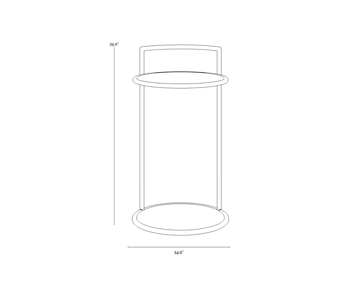 SUNPAN PARGA END TABLE BLACK 111343