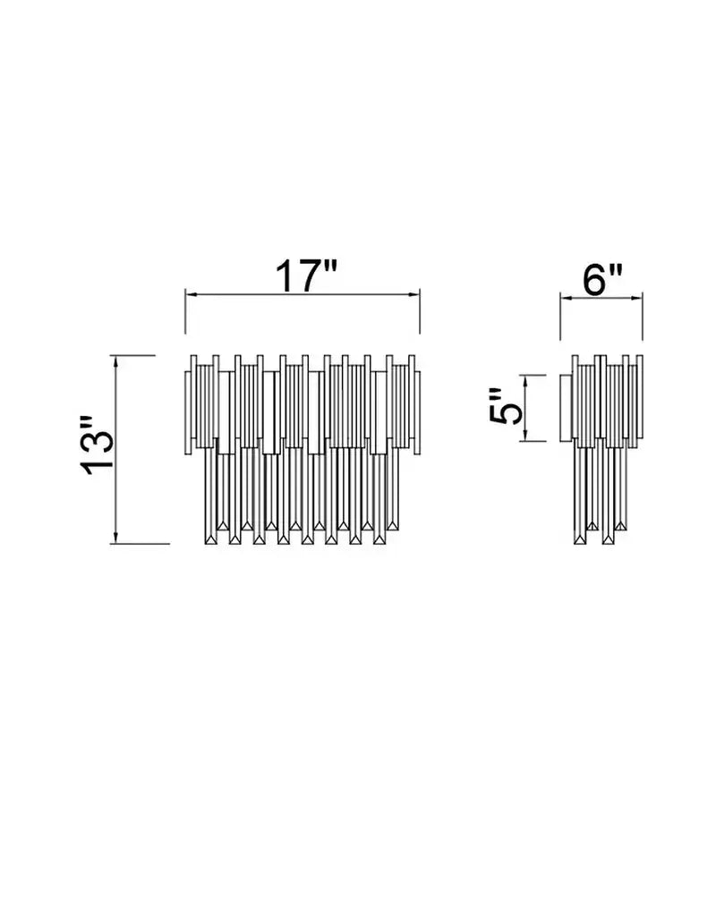 CWI LIGHTING DECO 3-LIGHT WALL SCONCE 1112W17-3-169