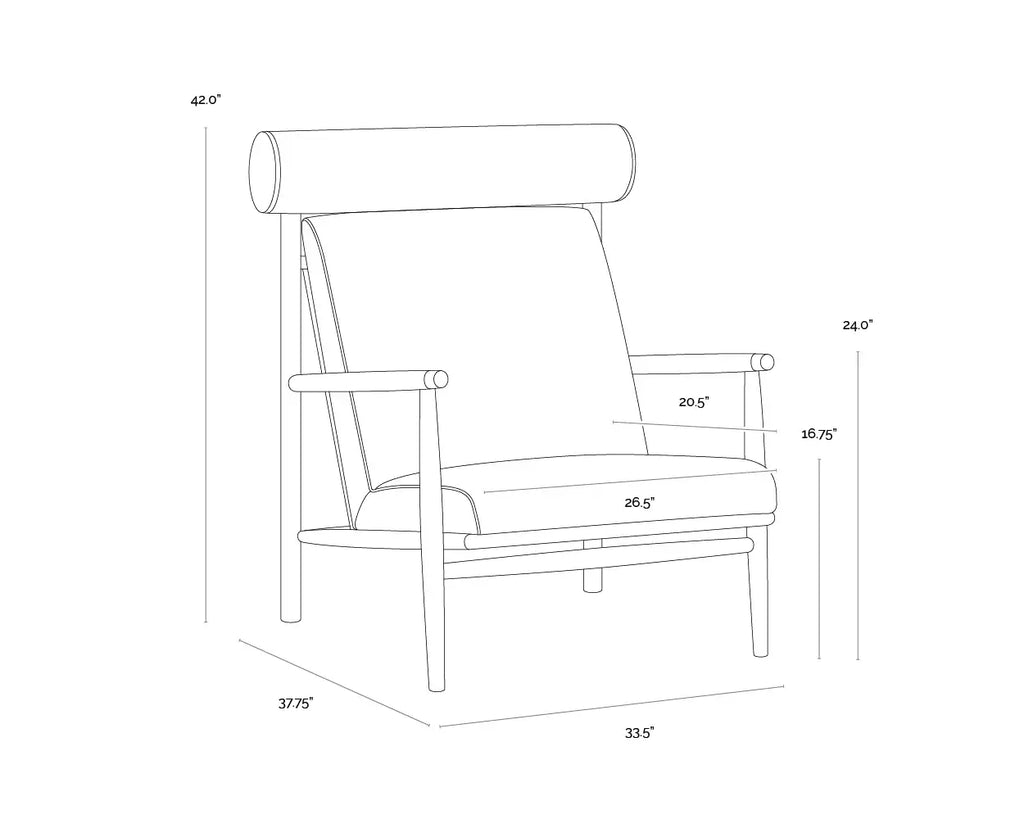 SUNPAN BIKO LOUNGE CHAIR - SAHARA CAMEL LEATHER 111312