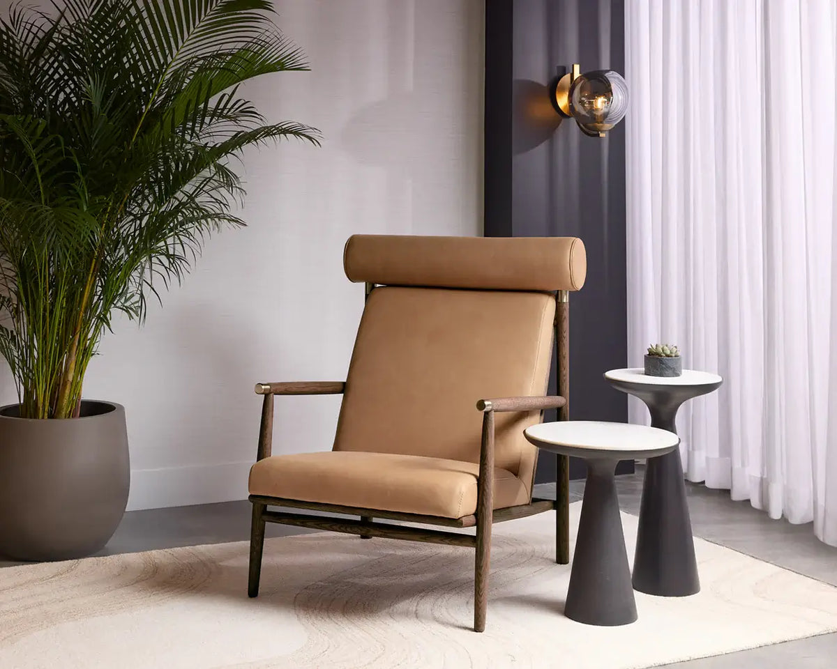 SUNPAN BIKO LOUNGE CHAIR - SAHARA CAMEL LEATHER 111312