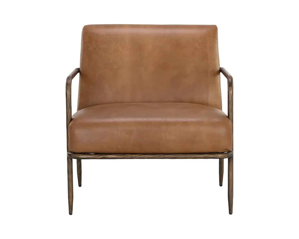 SUNPAN LATHAN LOUNGE CHAIR - TAN LEATHER 111358