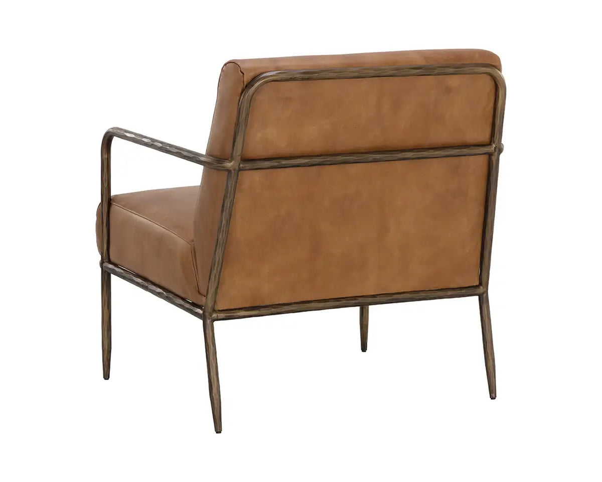 SUNPAN LATHAN LOUNGE CHAIR - TAN LEATHER 111358