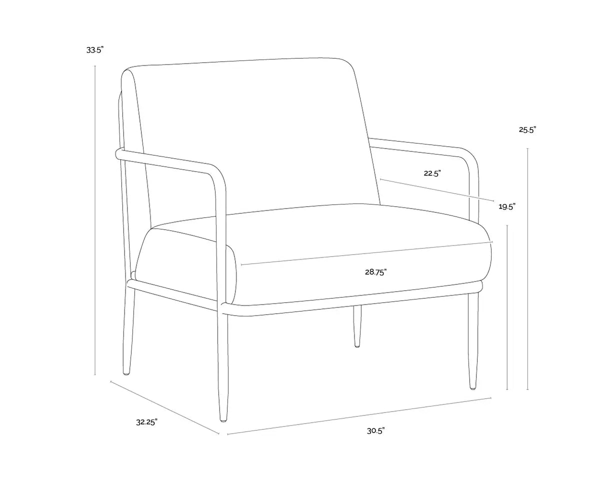 SUNPAN LATHAN LOUNGE CHAIR - TAN LEATHER 111358