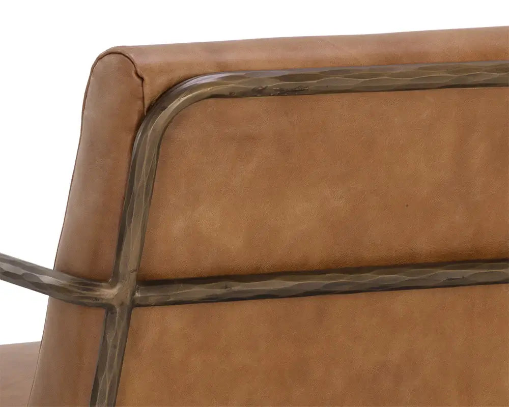 SUNPAN LATHAN LOUNGE CHAIR - TAN LEATHER 111358