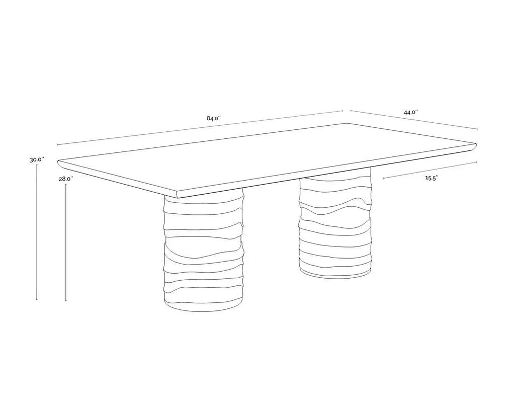 SUNPAN ALANYA DINING TABLE -84" RECTANGULAR  111366