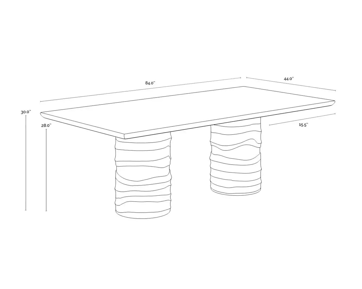 SUNPAN ALANYA DINING TABLE -84" RECTANGULAR  111366