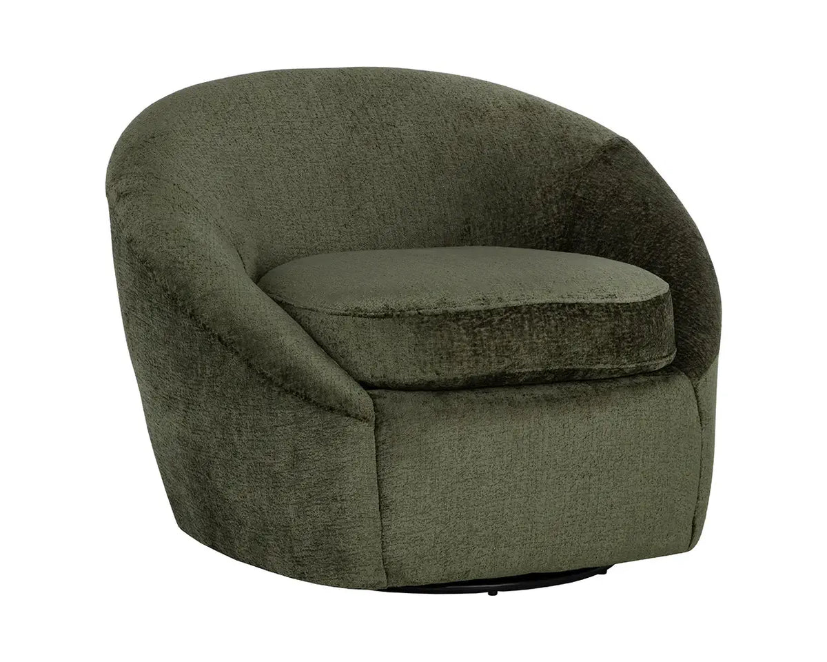 Sunpan Bliss Swivel Lounge Chair Bergen Olive 111410
